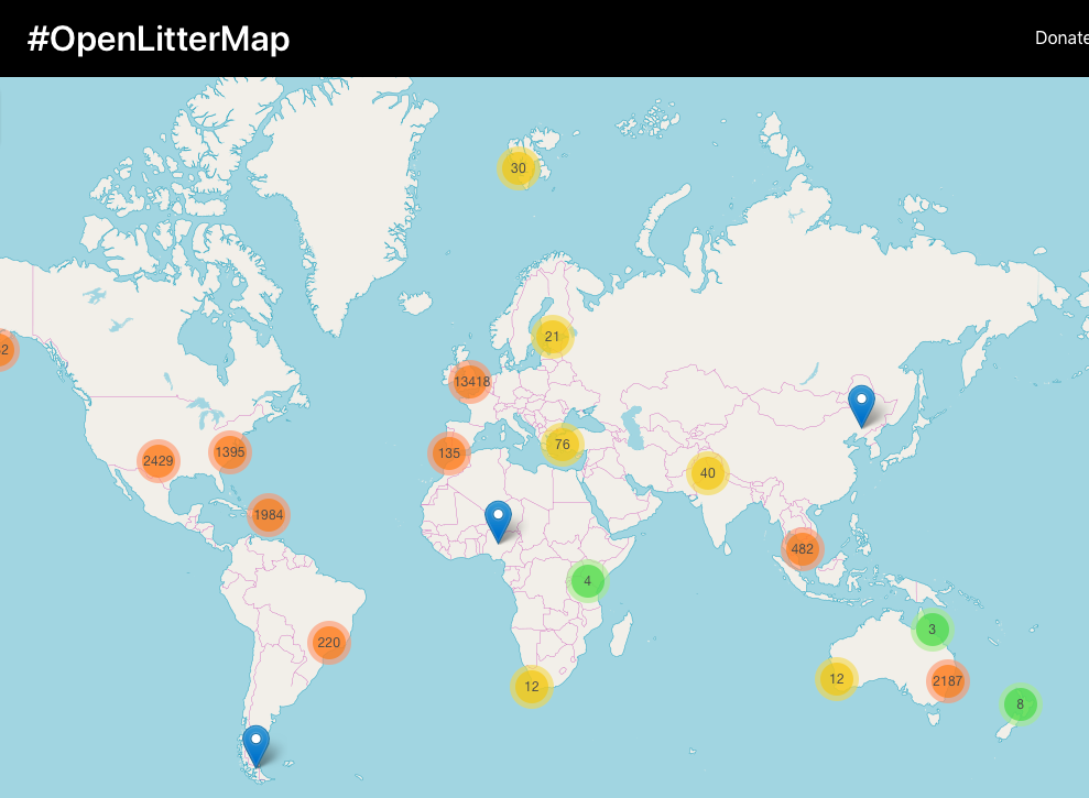 OpenLitterMap una mappa open per segnalare la presenza di rifiuti