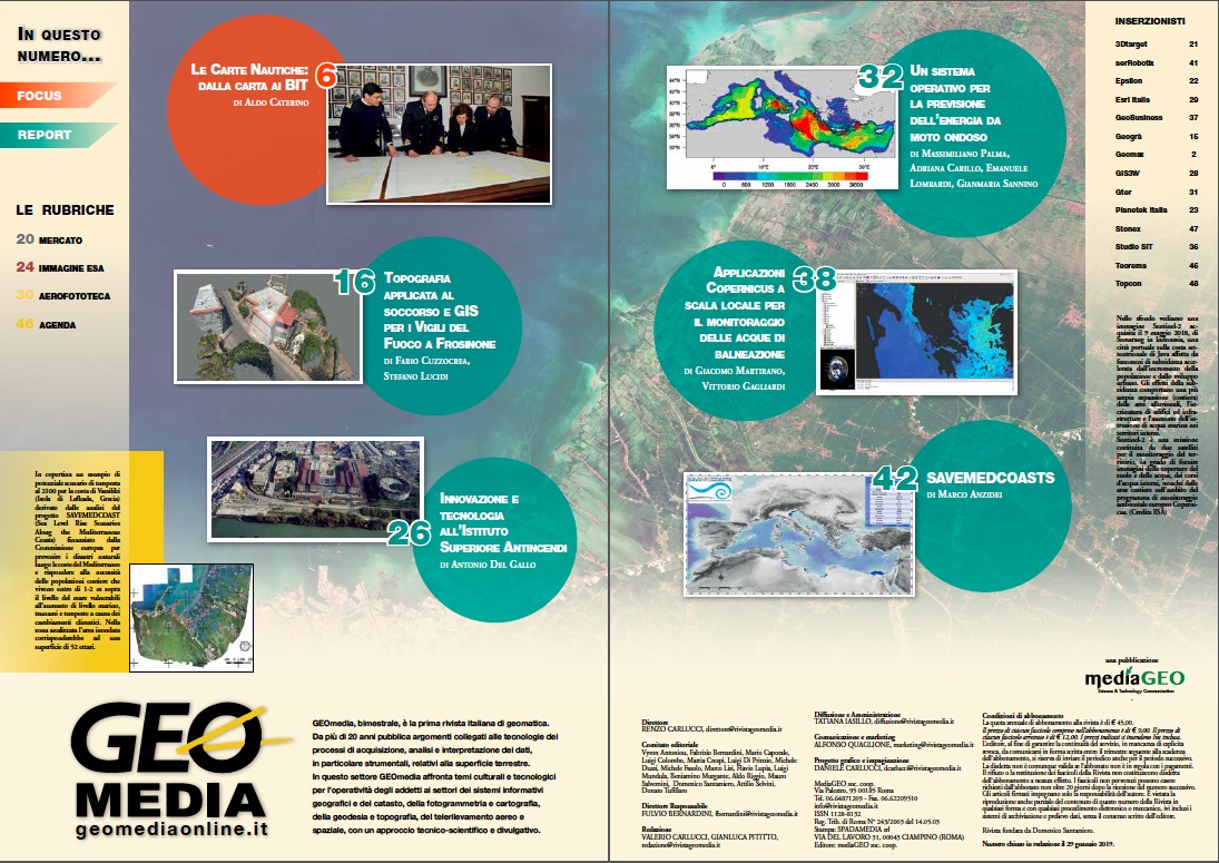GEOmedia 6-2018: mare, cartografia, monitoraggio, energia, rischio
