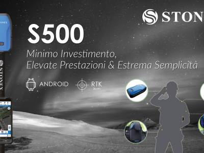 Nuovo Ricevitore GNSS Stonex S500 RTK: minimo investimento, elevate prestazioni ed estrema semplicità
