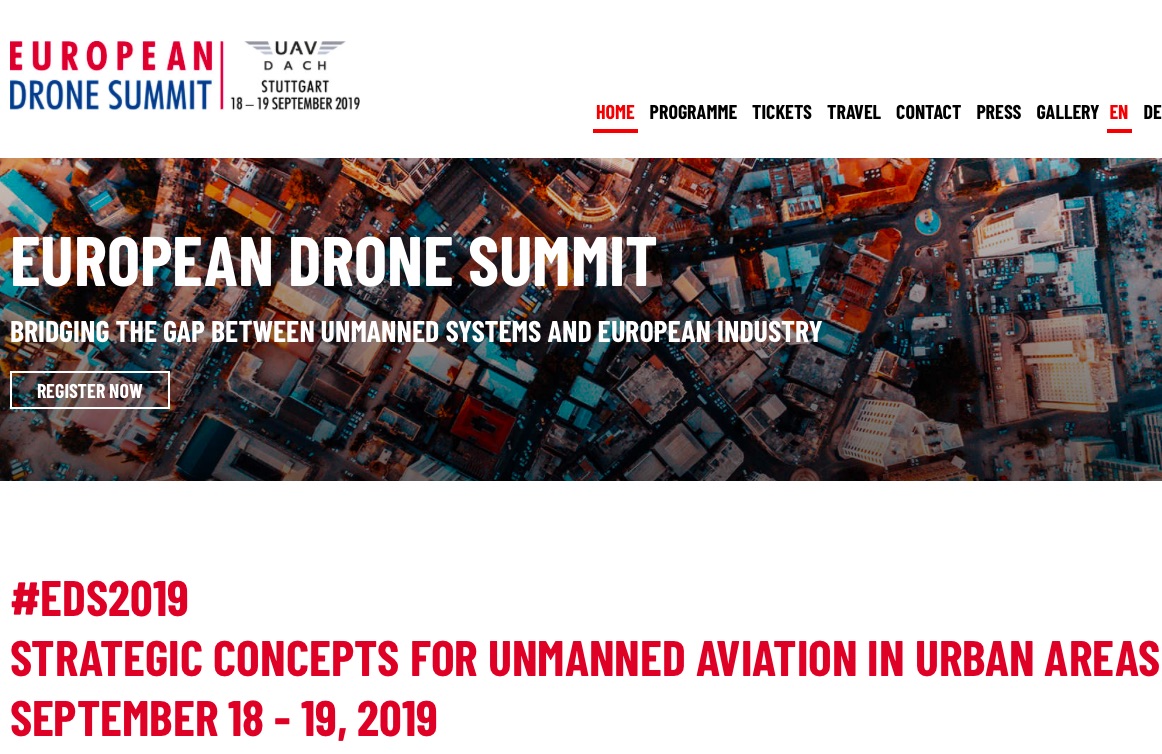 EUROPEAN DRONE SUMMIT ad INTERGEO 2019