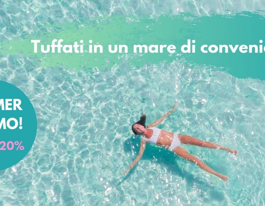  Tuffati in un mare di convenienza! Con la promo estiva TerreLogiche subito per te il 20% di sconto sui corsi autunnali 2019.
