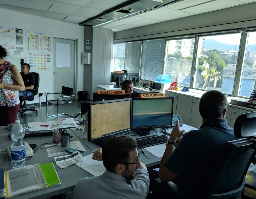 Primo test sul campo del Nuovo Sistema di gestione emergenze realizzato per la Protezione Civile del Comune di Genova