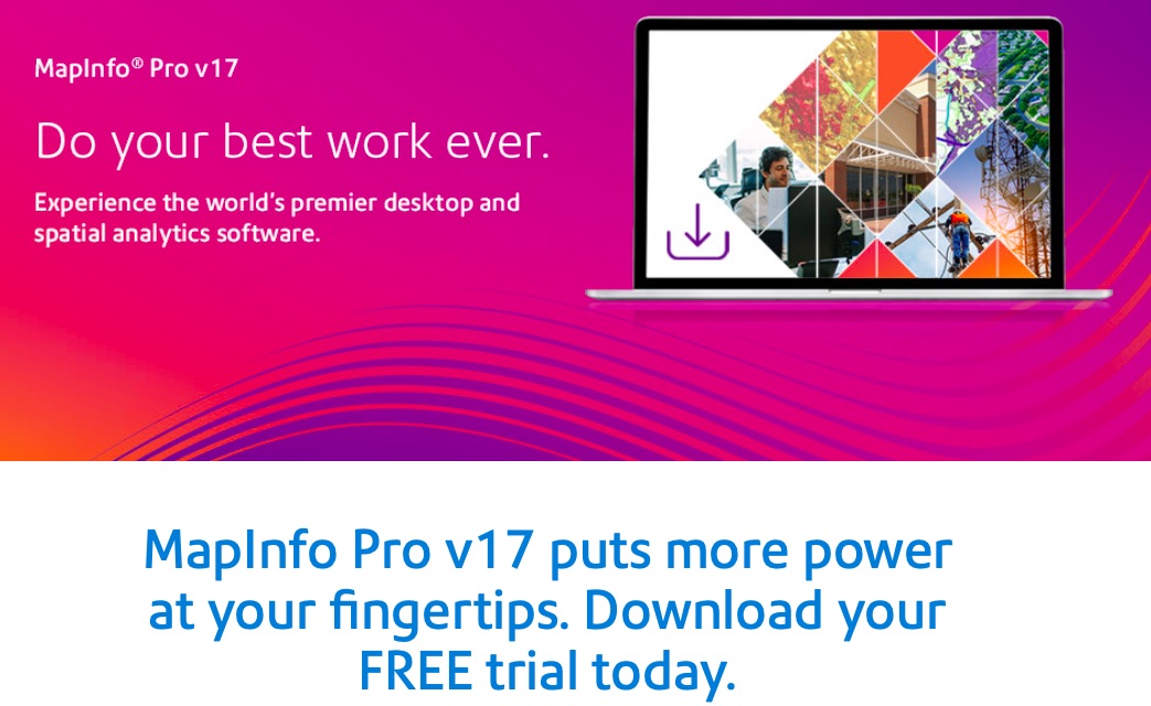 MapInfo Pro v17 disponibile in prova gratuita