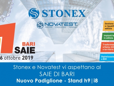 Stonex e Novatest al SAIE di Bari dal 24 al 26 Ottobre 2019