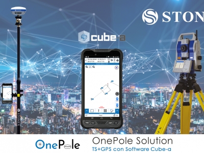 Stonex OnePole Solution: TS+GPS con Software Cube-a