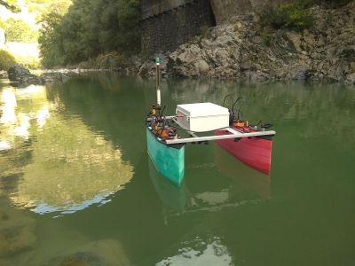 Rilievo batimetrico in acque basse