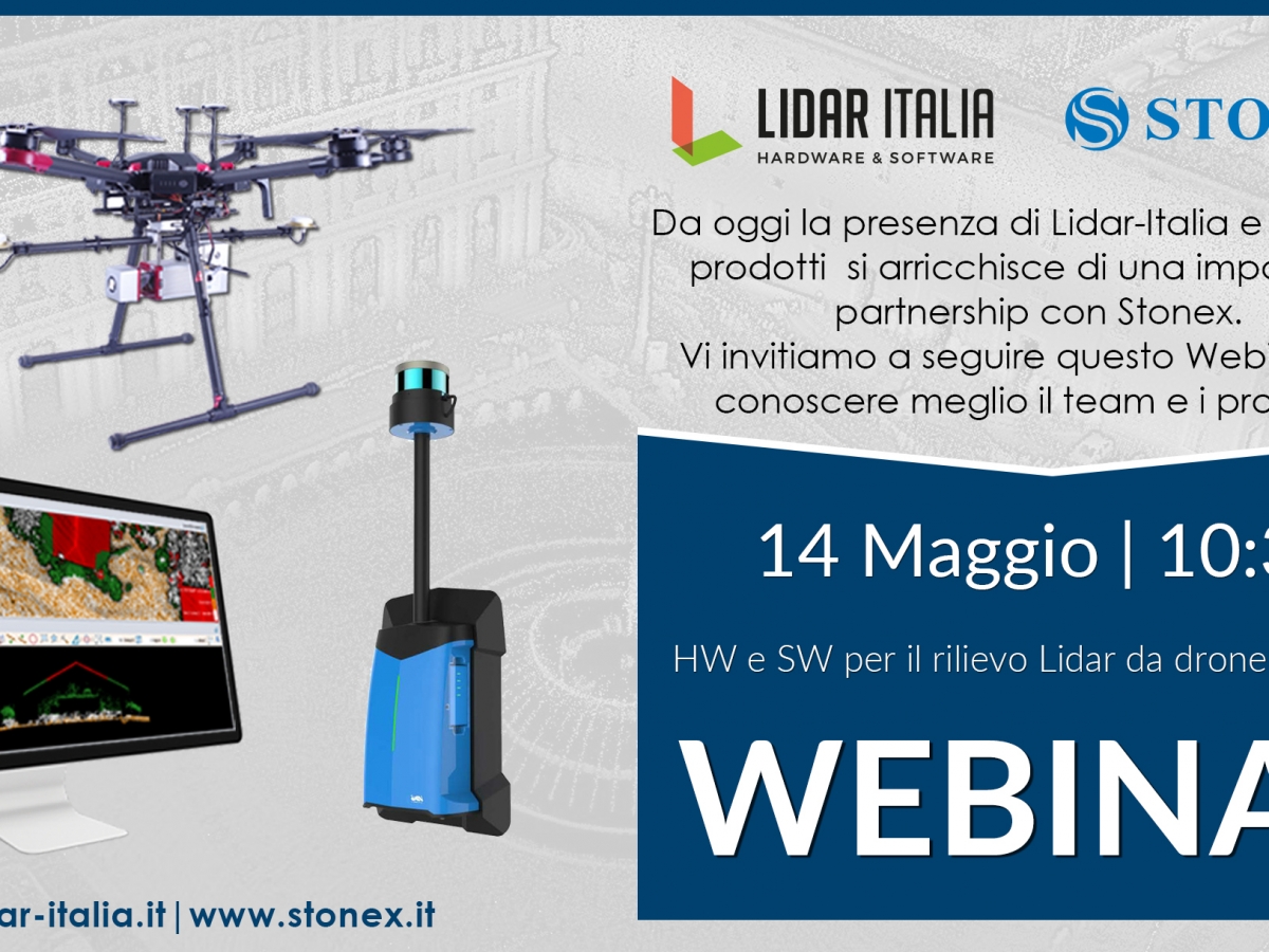 Partnership Lidar Italia - Stonex per la distribuzione di prodotti GVI