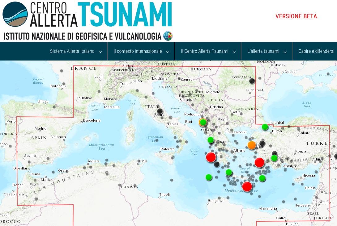 Maremoti nel Mediterraneo: è online il sito del Centro Allerta Tsunami INGV
