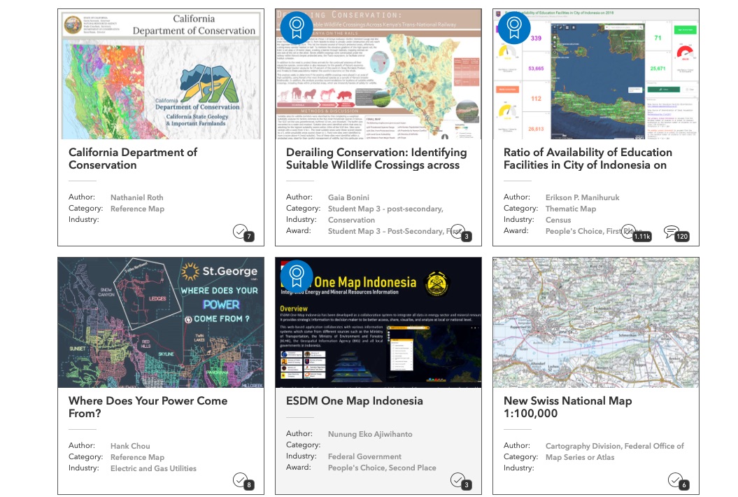 La Map Gallery di Esri fonte continua di ispirazione per mappe innovative