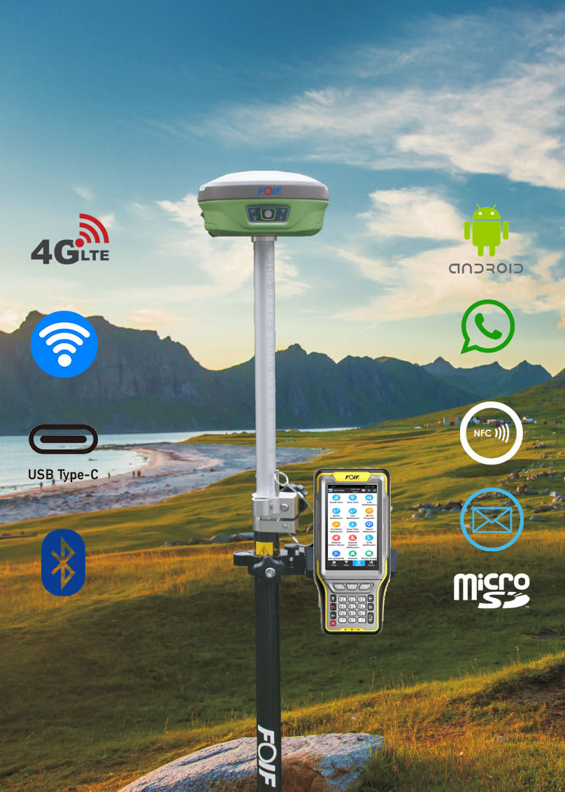 VIDALASER: ricevitore GNSS FOIF A90 Omnistar, Trimble RTX.