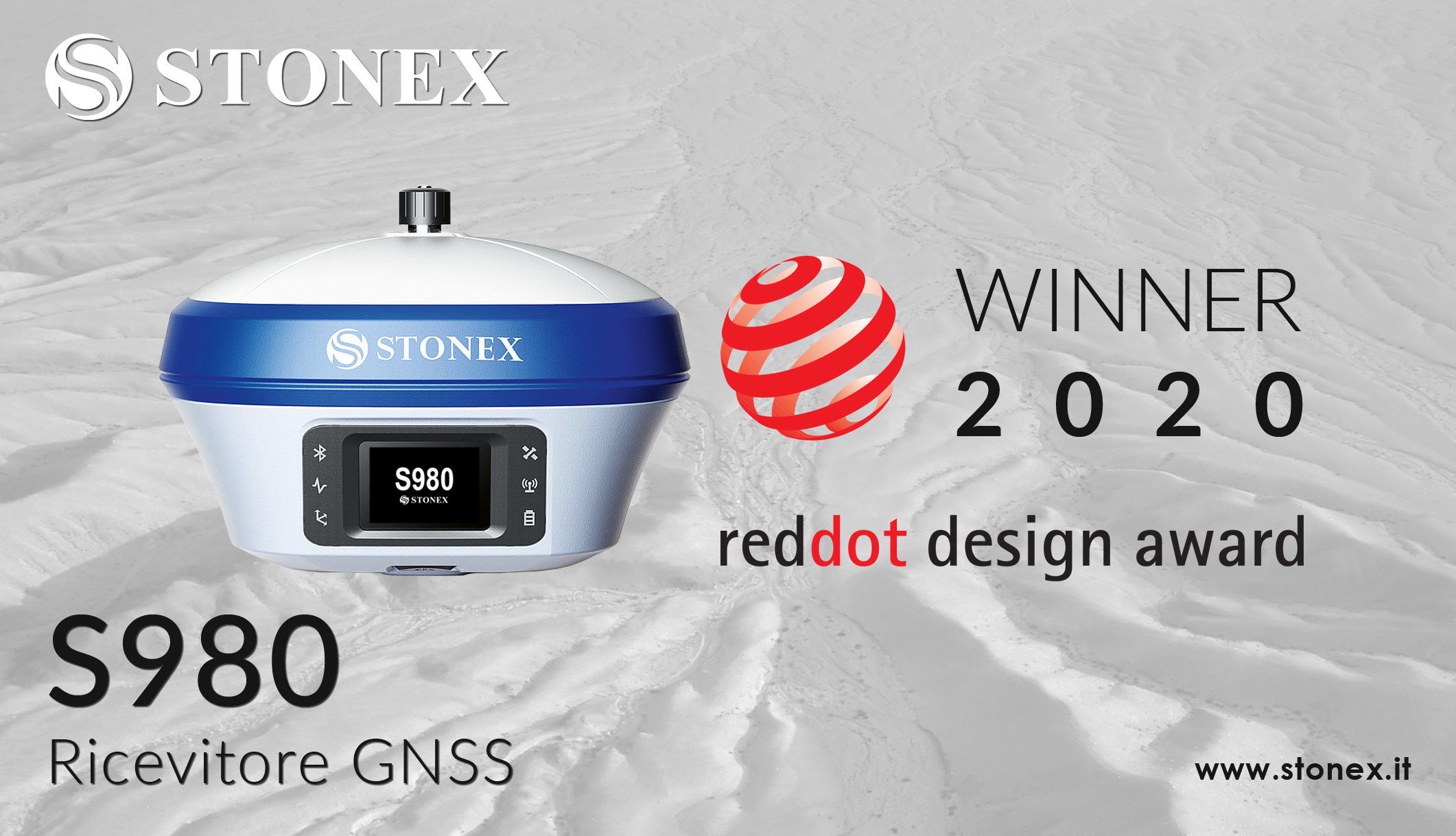 Il Ricevitore GNSS Stonex S980 vince il Red Dot Design Award 2020