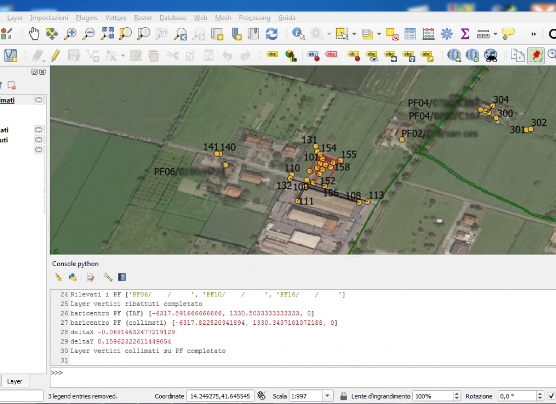 topog4qgis - un plugin per QGIS utile all'elaborazione di libretti PreGeo (.dat e .pdf) e alla trattazione di liste di punti (.csv) mediante opportuna rototraslazione ai minimi quadrati 
