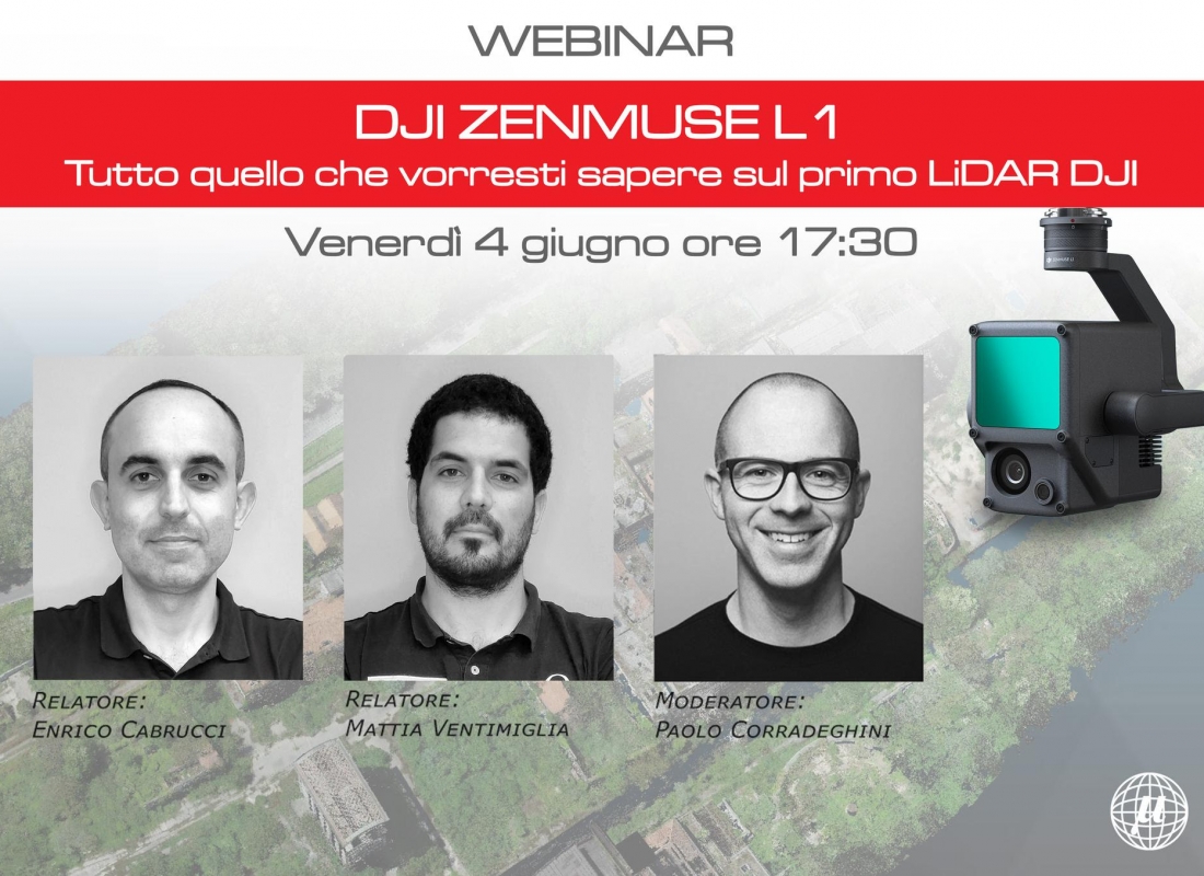 DJI ZENMUSE L1 - Webinar sul primo LiDAR DJI da Microgeo il 4 giugno 2021