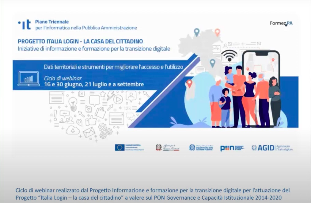 AGID continua il ciclo di webinar sui dati territoriali il 21 Luglio 2021