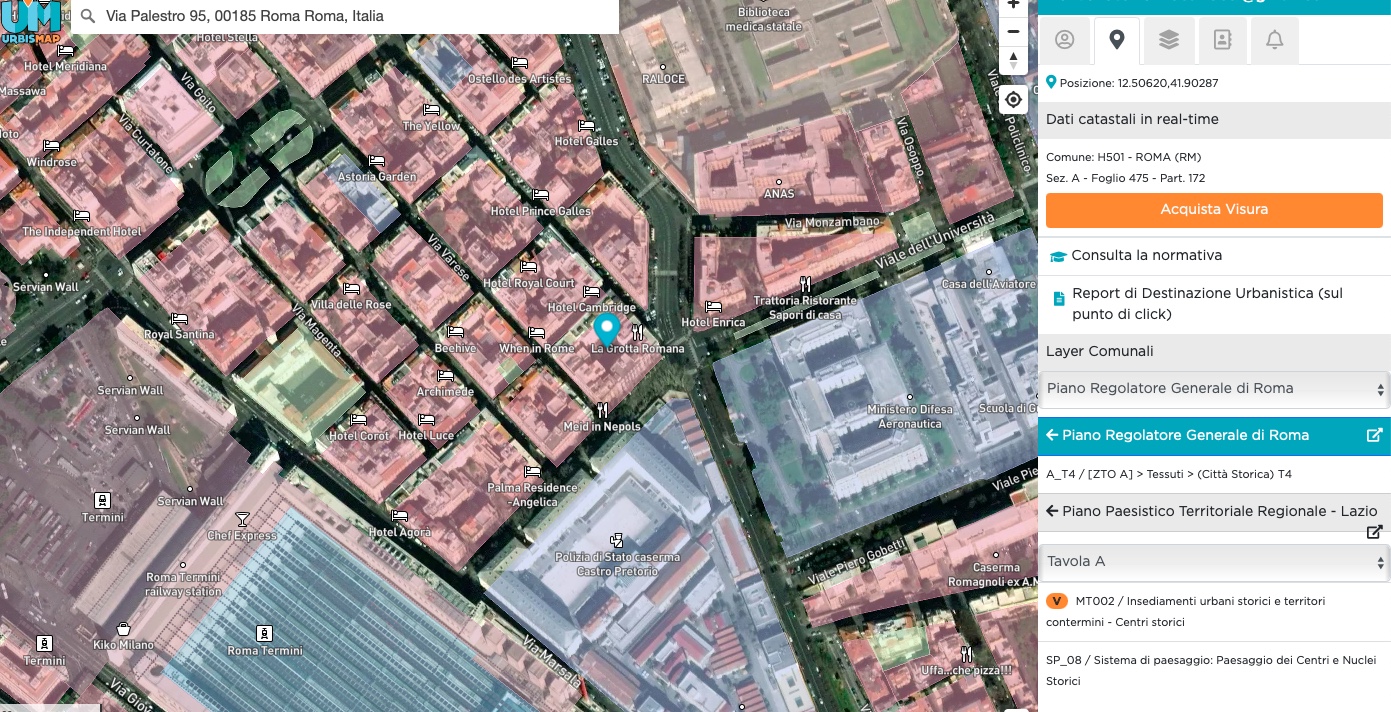UrbisMap una piattaforma open per le informazioni territoriali, paesaggistiche, catastali e vincolistiche