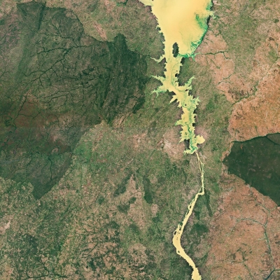 ESA - Immagine della settimana:  Lago Kainji (28 novembre 2021)