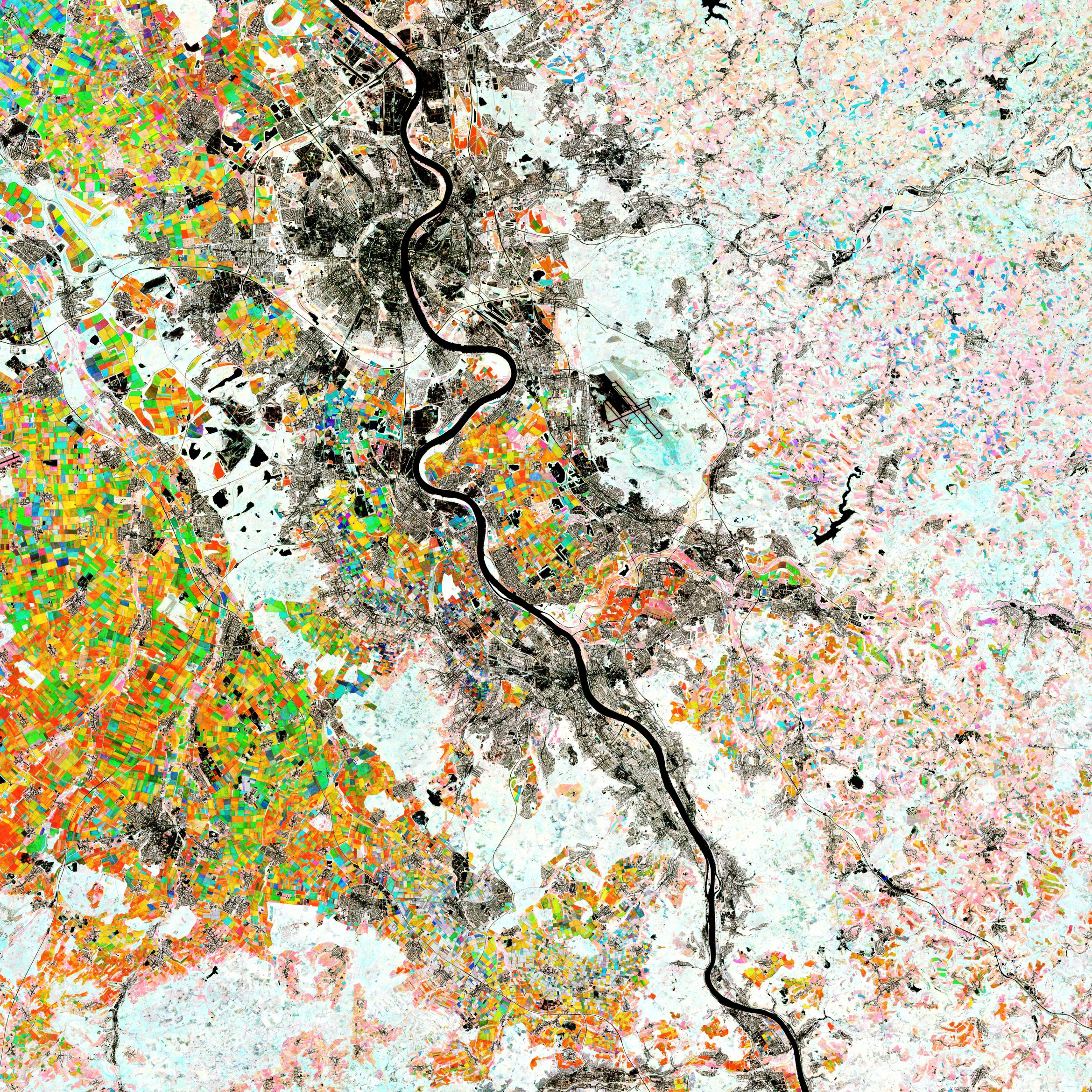 ESA - Immagine della settimana:  Fiume Reno, Germania (08 maggio 2022)