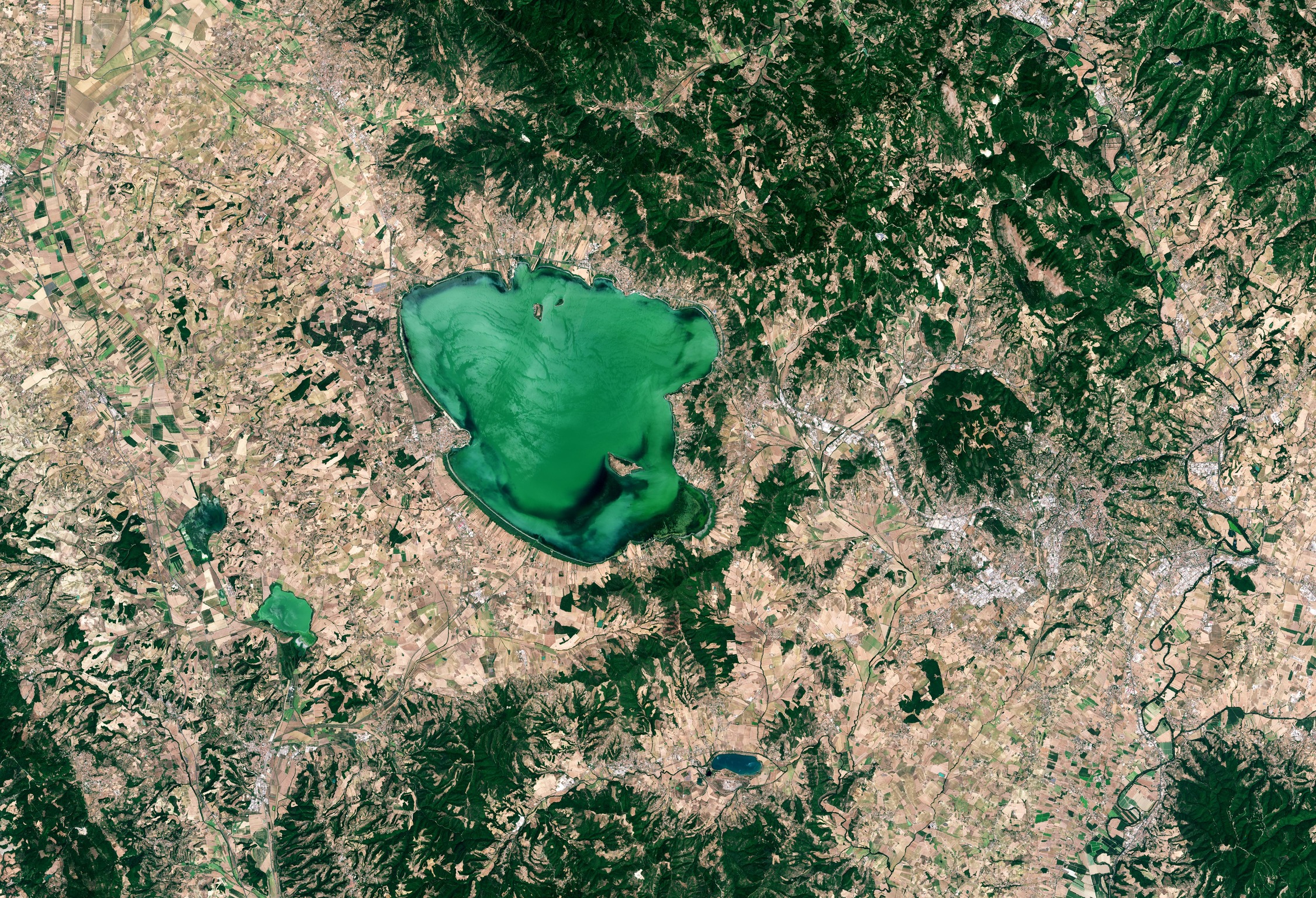ESA - Immagine della settimana:  Lago Trasimeno (25 settembre 2022)