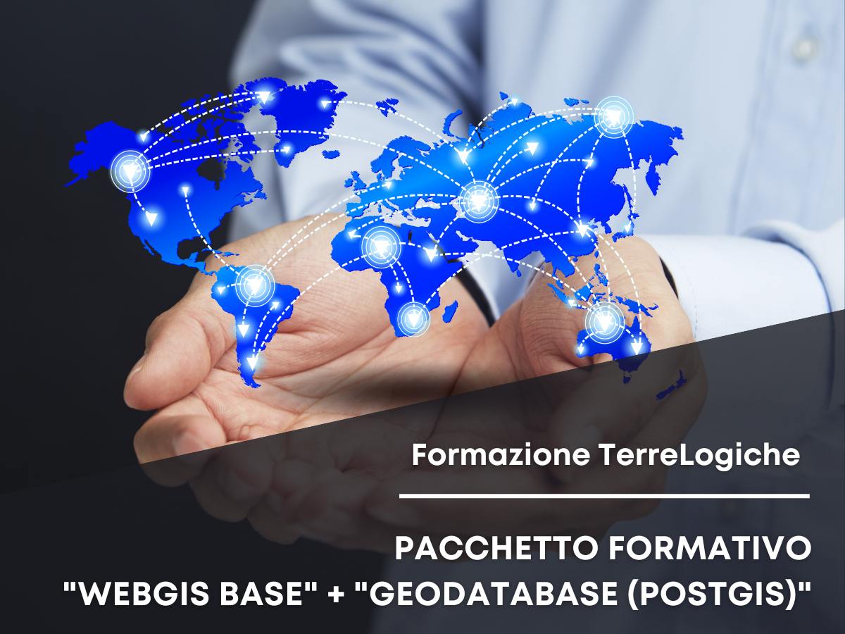 Corsi online &quot;WebGIS Base” e “Geodatabase (PostGIS)&quot;: prezzo scontato grazie alla formula &quot;pacchetto formativo&quot;!