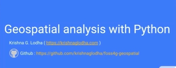 Geospatial analysis using python 101