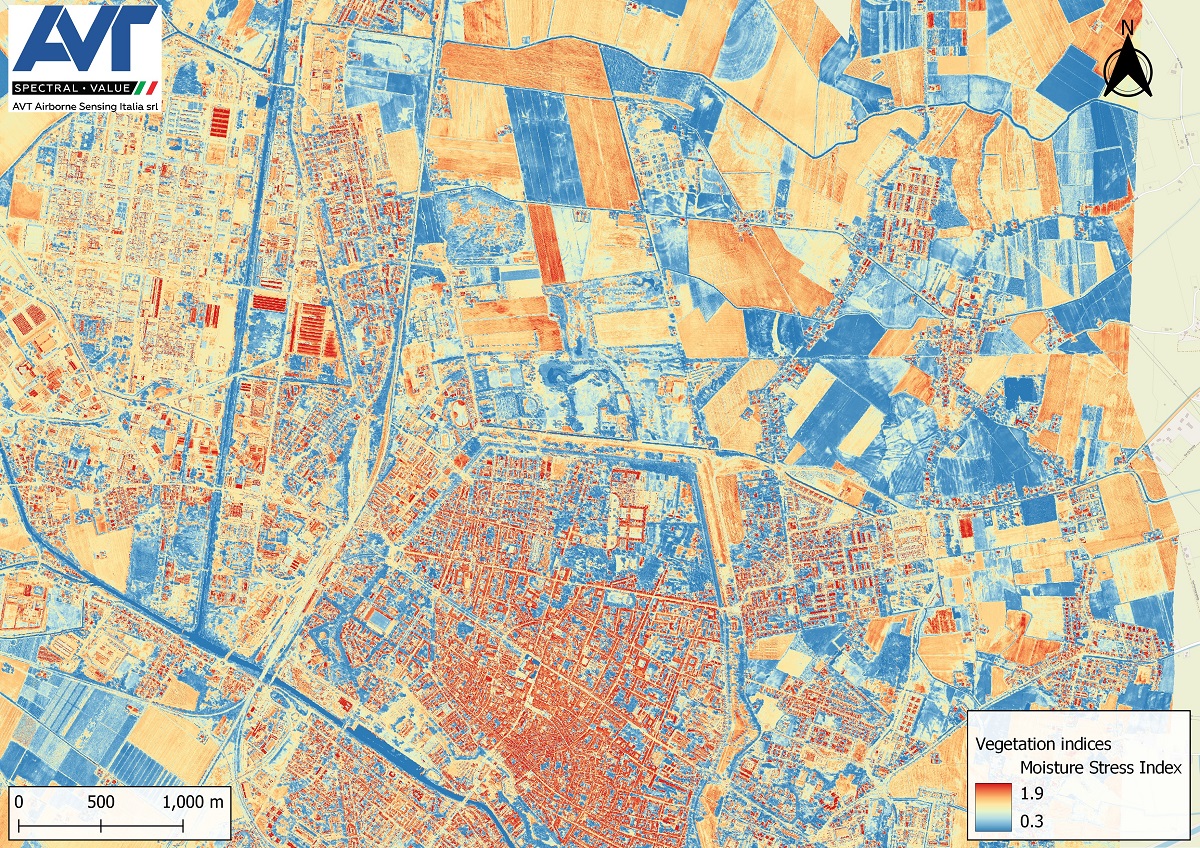 Come monitorare il verde urbano con rilievi aerei iperspettrali
