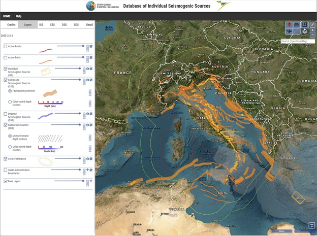 RISCHI NATURALI | Online la nuova versione del Database DISS con le  sorgenti sismogenetiche italiane aggiornate