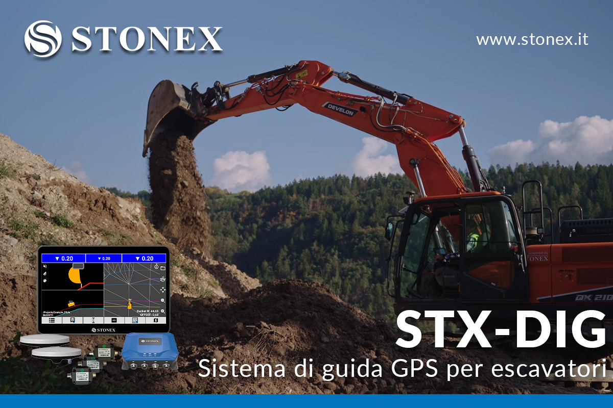STX-DIG di Stonex: la guida intelligente per gli escavatori