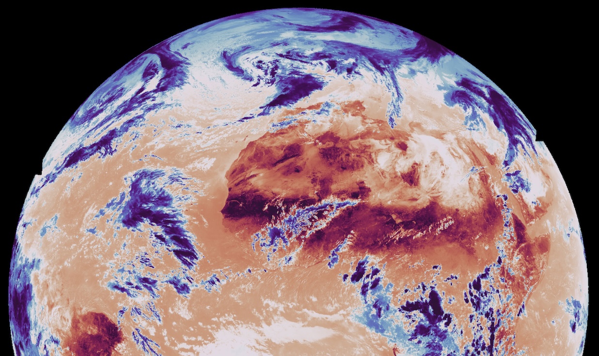 Global surface and cloud top temperatures by MTG-Sounder pillars (ESA)