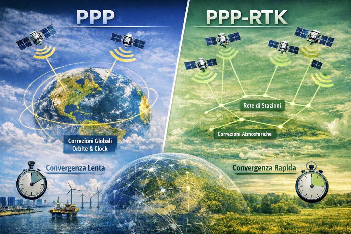 PPP e PPP-RTK: differenze concettuali e implicazioni pratiche nel posizionamento GNSS ad alta precisione
