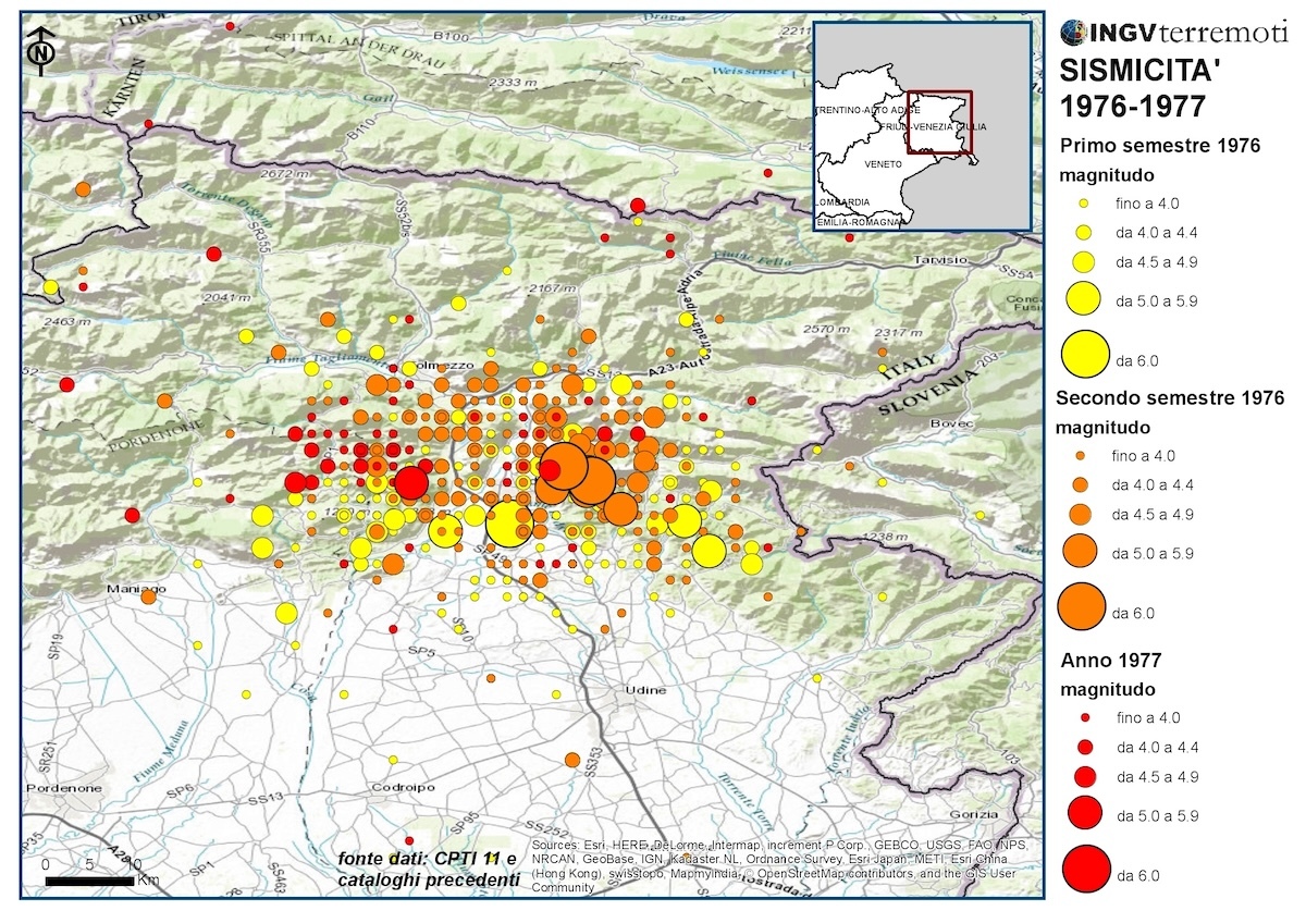 sequenza terremoto friuli 1976 INGV