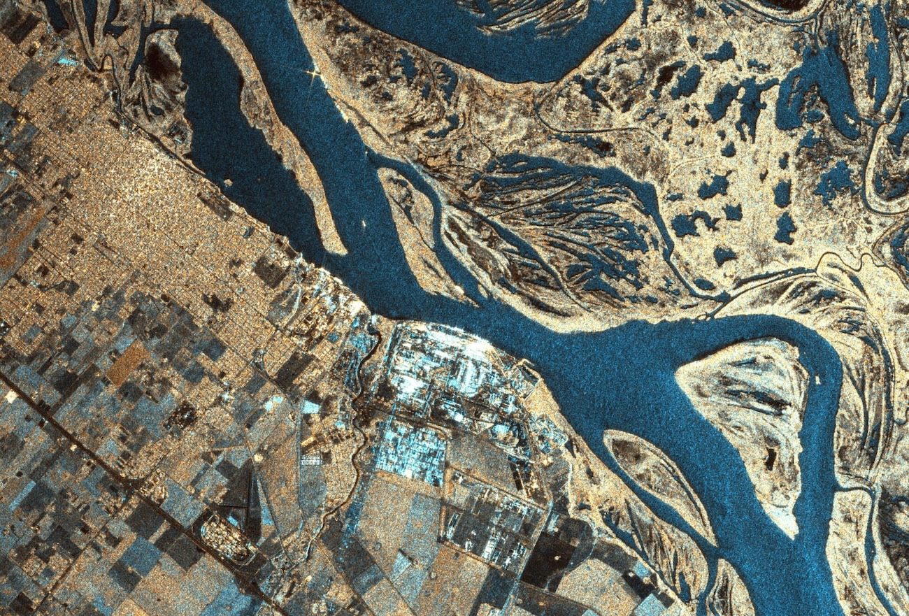 San Nicolás de los Arroyos, Argentina. Immagine SAOCOM-1A © CONAE