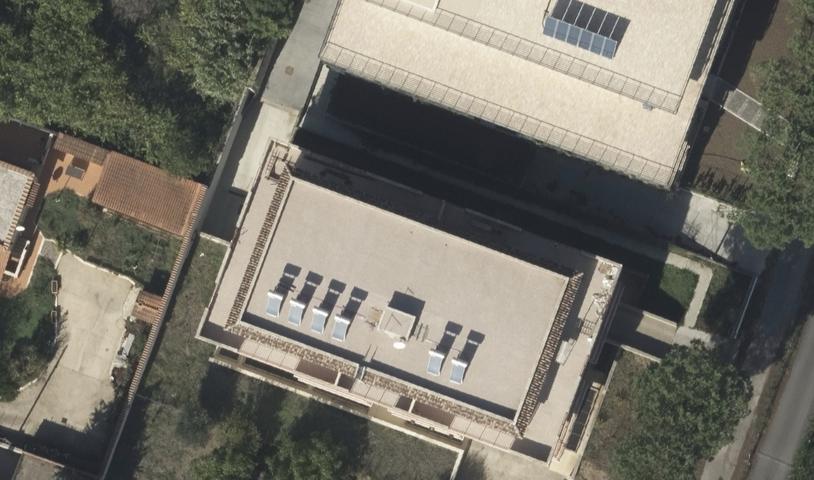 Mappa urbana di Roma con riquadri di fotogrammi aerei ad alta risoluzione del Progetto GeoRoma consultabili tramite Aerofototeca di Roma Capitale.