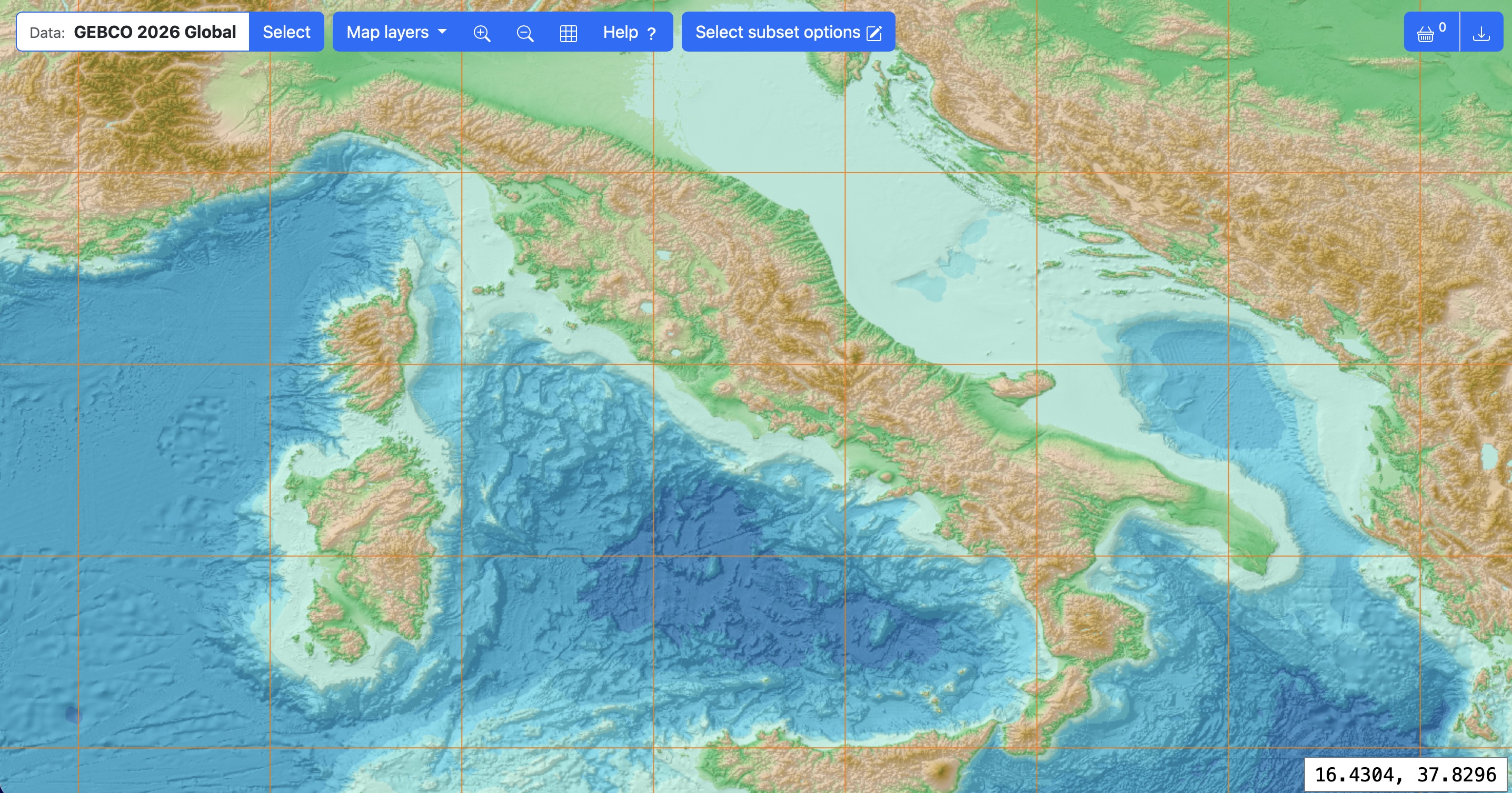 GEBSCO grid subsetting app