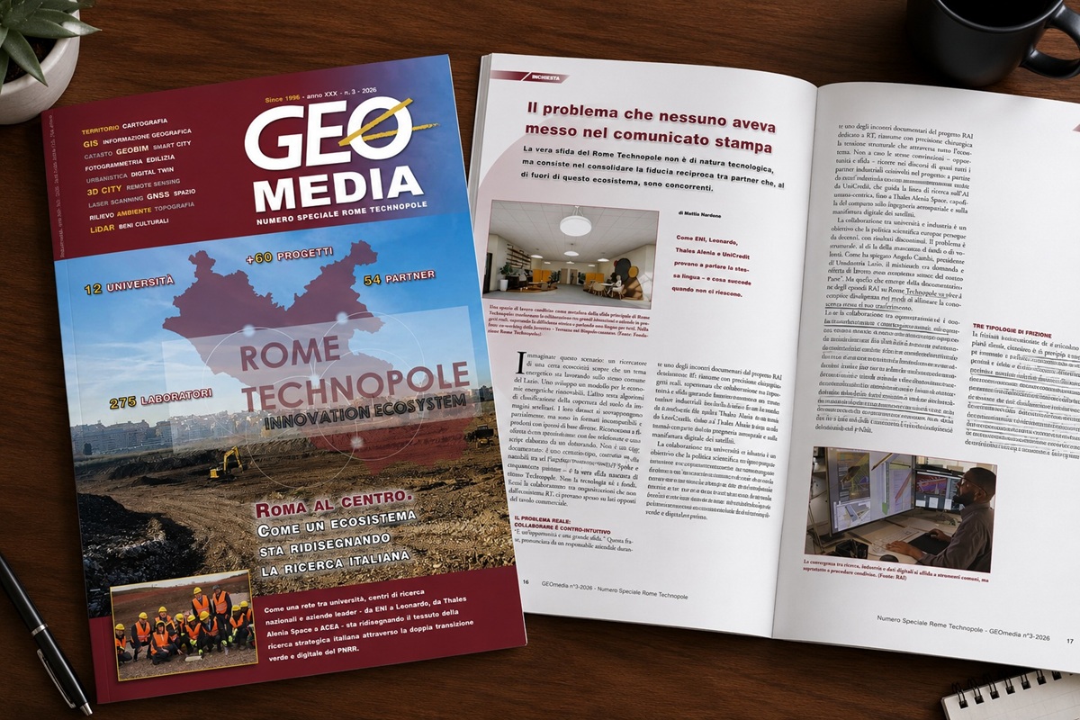 GEOmedia 3/2026 è disponibile: uno speciale dedicato all'ecosistema dell'innovazione Rome Technopole