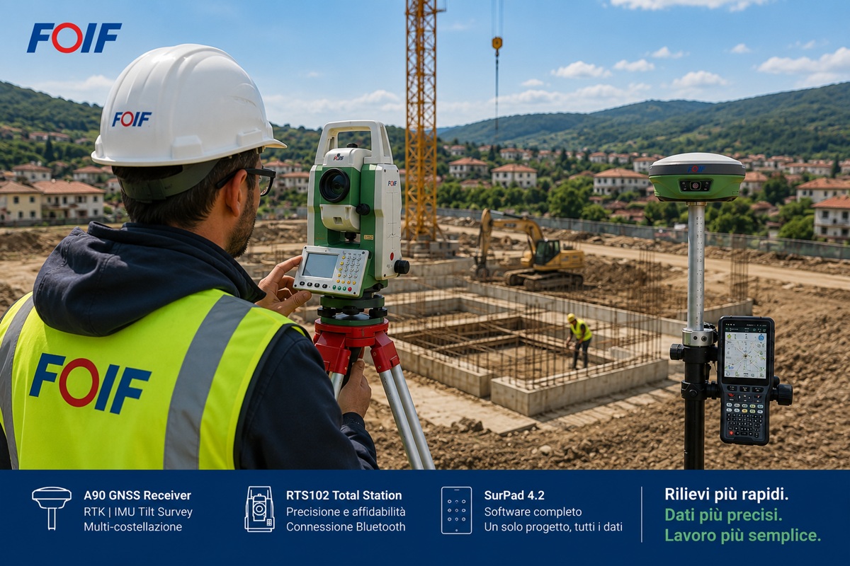 FOIF RTS102 e A90: un ecosistema integrato per il rilievo topografico