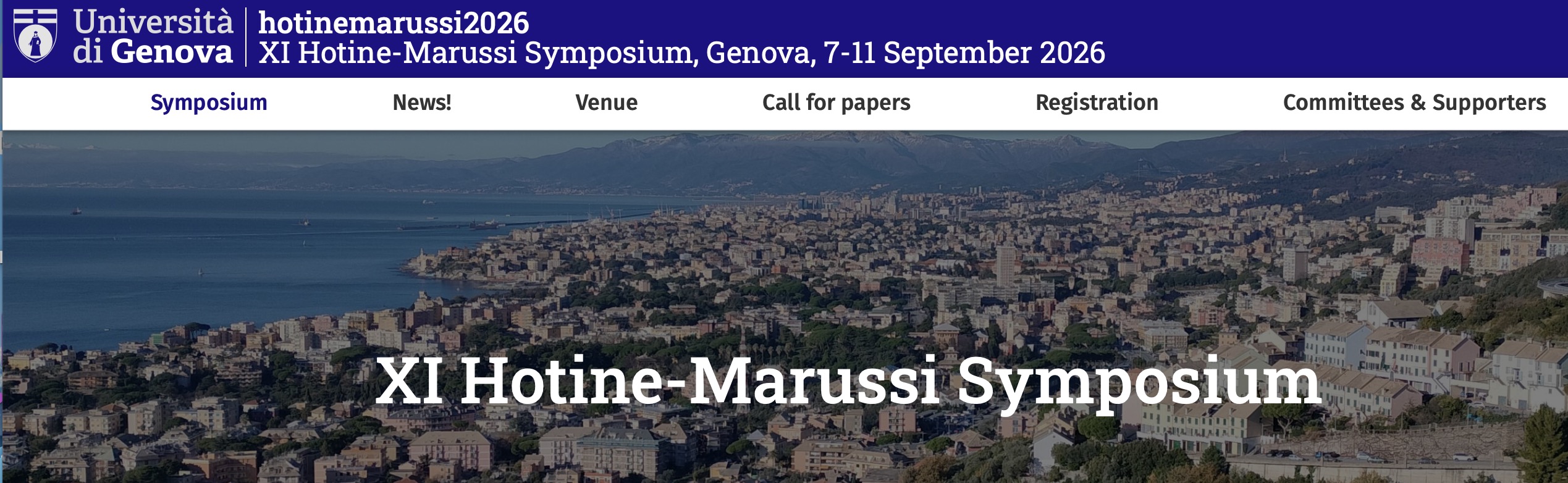 7-11 September 2026, Genova - XI Hotine-Marussi Symposium