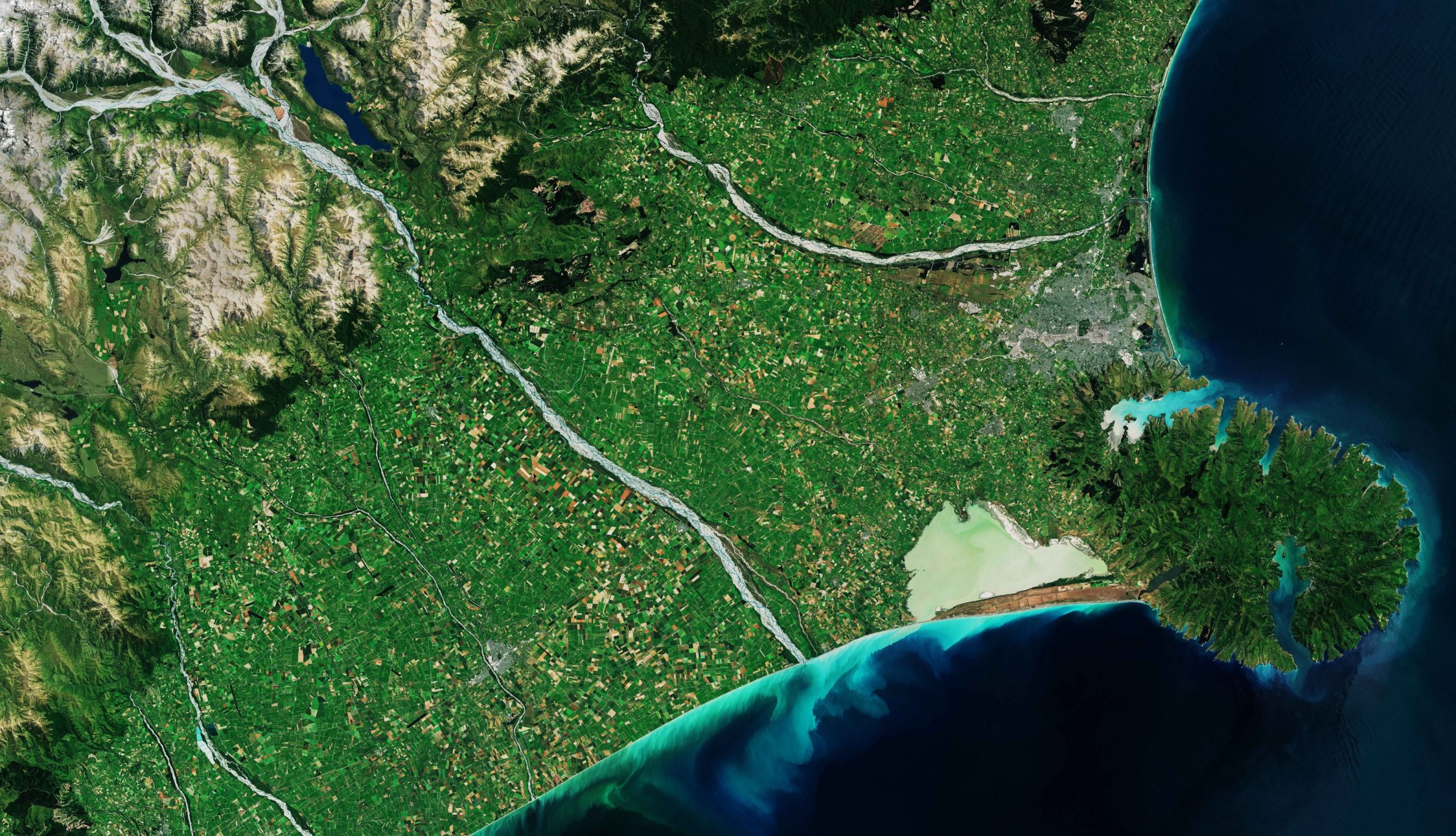 Penisola di Banks (Isola del Sud, Nuova Zelanda.