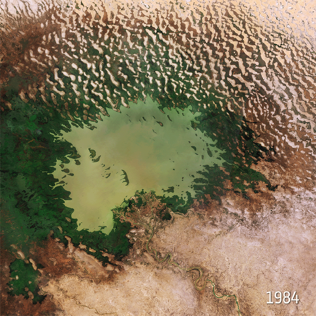 Il lago Ciad (Africa centrale)